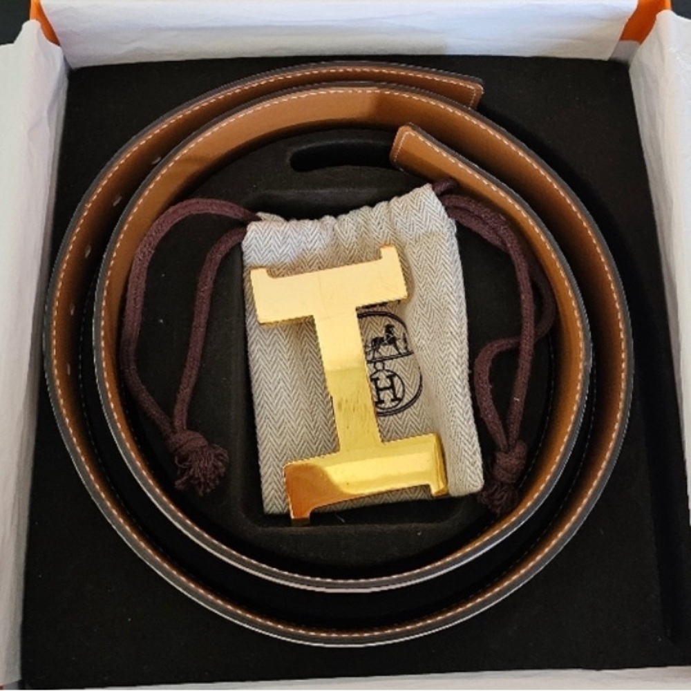 HERMES reversible leather strap 38 mm